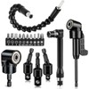 Tools Flexible Drill Bit Extension, Include 3pcs Rotatable Socket Adapter