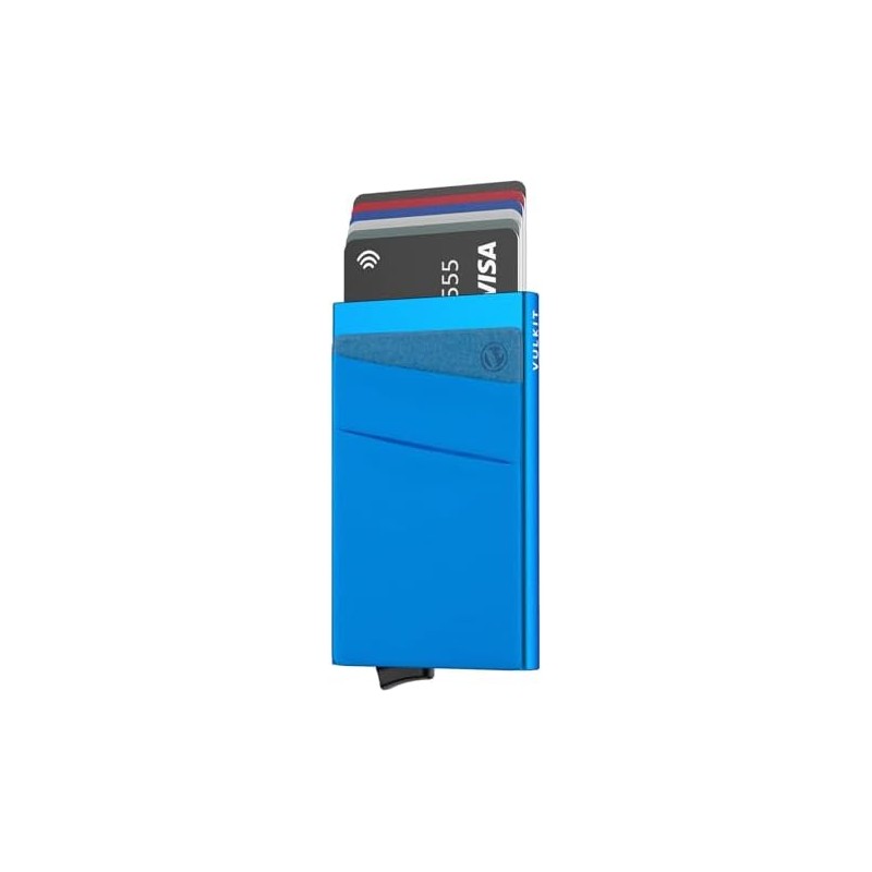 VULKIT Card Holder with Money Pocket Pop Up Wallet RFID