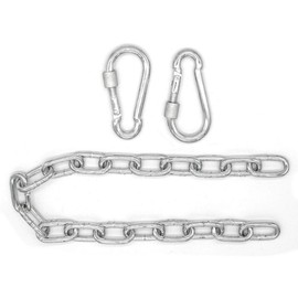 AMANKA 50cm Hanging Chair Chain up to 230kg - 2 Carabiners - Suspension for Swing Hammock Punch Bag