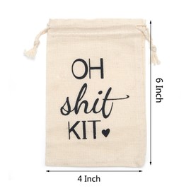 LOOKSGO 10 Pcs 4x6 Inch Hangover kit Wedding Party Favors for Bachelorette Party Cotton Hangovers Drawstring Bag