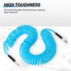 TAILONZ PNEUMATIC 1/4" x 7.5M Reinforced Polyurethane Recoil Air Hose