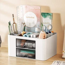 Fonture Office Desk Organizer Desktop Drawer Storage Box Makeup Box Plastic Household Multifunctional Jewelry Box