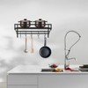 DYRABREST 24 Inch Wall Mounted Pot Rack with 10 Hooks,