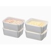4 Pieces Stainless Steel Food Storage Containers with Clear Lid,