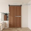 Enconker 48" Bi-Folding Sliding Barn Door Hardware Kit for 2