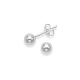 Heather Needham Sterling Silver 5mm Ball stud earrings - SIZE: 5mm. MUCH SMALLER THAN SHOWN. Gift Boxed 5183