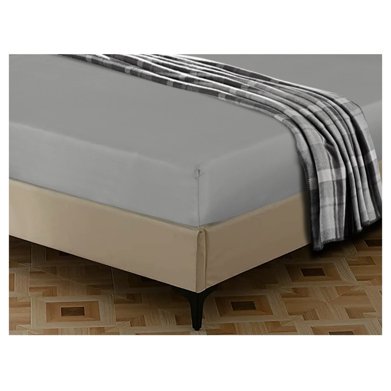 Light Grey Fitted Sheet Super King Size - 25cm Deep