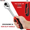 MAXPOWER 3-in-1 Ratchet Handle, Multifunctional Ratchet Wrench with 1/4", 3/8"
