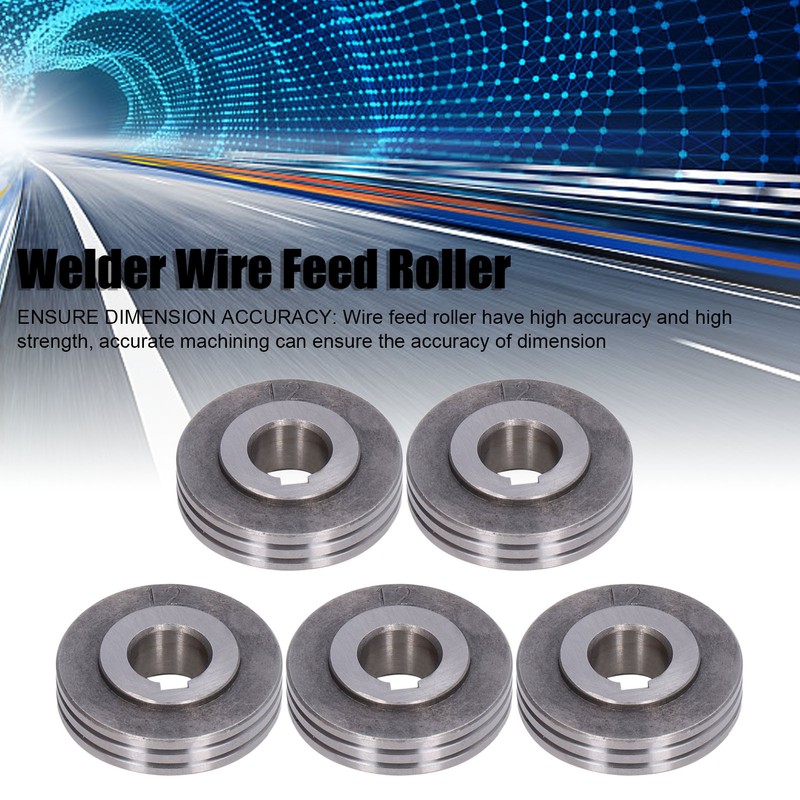 5Pcs Welder Wire Feed Roller 1.2‑1.2mm Groove Feeding Guide Wheel