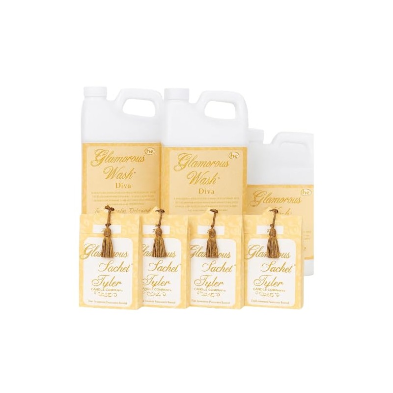 Tyler Candle Glamorous Wash Diva Half Gallon (64 OZ) Laundry