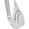 styleBREAKER Women's One Shoulder Backpack, Geometric Patterned Shoulder Strap, Plain
