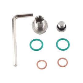 Oversize Piggyback Drain Plug Stainless Steel Self Tapping Oil Pan Thread Repair Kits with Hex Wrench O Ring Gasket M14.1-1.5x15mm