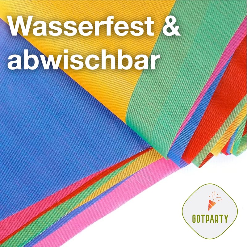 GOTPARTY 5X Bunte 100 Meter Girlande - Innen & Draußen