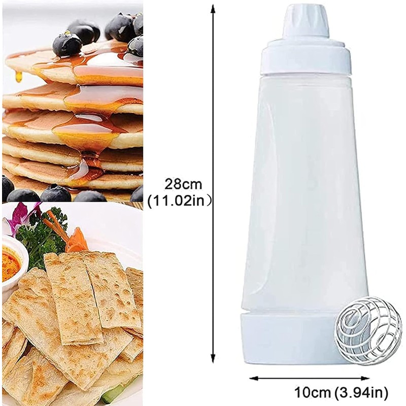 RROAD Hand Dough Dispenser, Pancake Dough Mixing Bottle Dispenser Cupcake