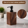 AUSAULAC 400ml Solid Wood Soap Dispenser for Bathroom,Kitchen –Wooden Refillable