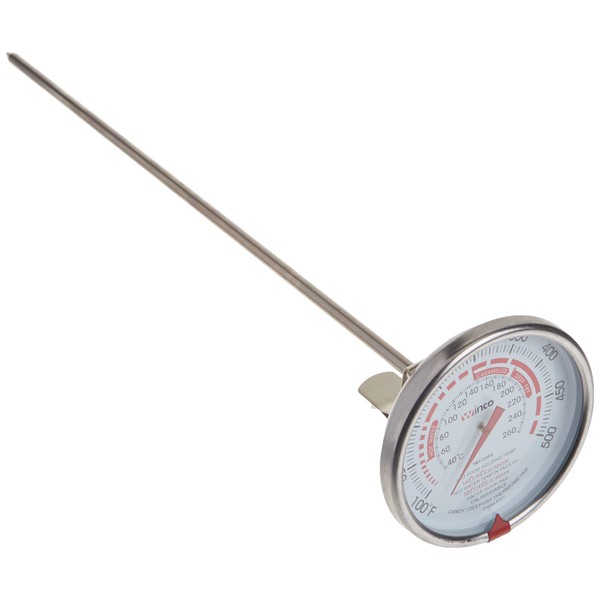 Winco - TMT-CDF5 3-Inch Dial Deep Fry/Candy Thermometer with 12-Inch Probe