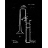 Slide Trombone Patent Print Black Matte (5" x 7") M10077
