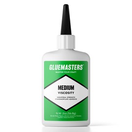 Professional Grade Cyanoacrylate (CA) Super Glue by GLUE MASTERS - 56 Grams - Medium Viscosity Adhesive for Plastic, Wood & DIY Crafts…