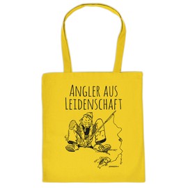 Mega schöne Baumwolltasche mit Aufdruck für den Angler - Angler aus Leidenschaft - Coole Stofftasche/Goodman Design