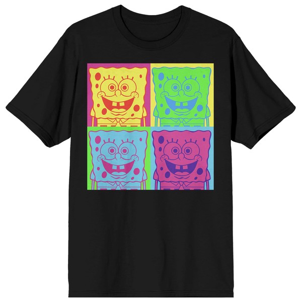 Spongebob Squarepants T-Shirt Men's Color Block Grid Character Design Adult