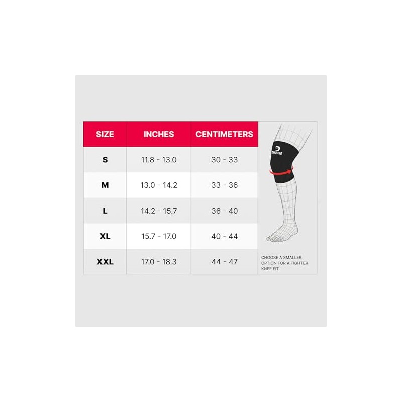 DMoose Fitness Knee Sleeves for Weightlifting with 2 Straps &