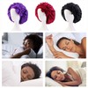 Large Satin Silk Hair Bonnets,2Pcs Elastic Band Satin Sleep Bonnet