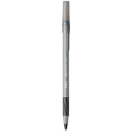 BIC Round Stic Grip Xtra Comfort Ball Pen Fine Point .8 mm Black 2DOZEN GSFG11-BE