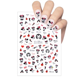 Nail Stickers, Cartoon Mouse Nail Art Stickers, Kawaii Stickers, Children's Mini Cute Cartoon Nail Art Stickers, Gifts for Girls, Women, Children (70+ Decals)