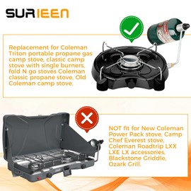 SURIEEN 5430 Propane Regulator Extension Hose 3FT, Propane Regulator with 1LB Cylinder Connector, Compatible with Old Coleman PowerPack, Tabletop and More Propane Stove (NOT for Roadtrip Grill)