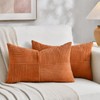 Fancy Homi Burnt Orange Lumbar Decorative Throw Pillow Covers 12x20