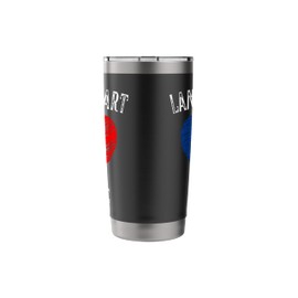 France Flag Heart Lambersart City Stainless Steel Insulated Tumbler