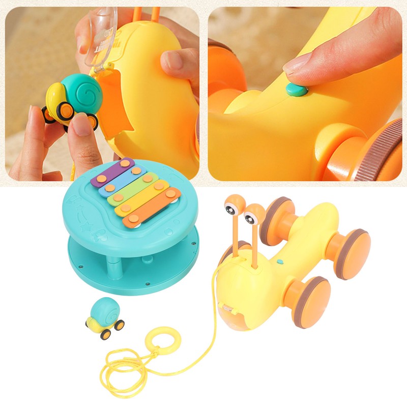 Crawling Snail Musical Toy Sound Lights Improve Coordination Walking Snail