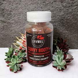 LyvWel Curvy Booty Supplement | Butt Hips Breast Curviness 60 Gummies 30 days