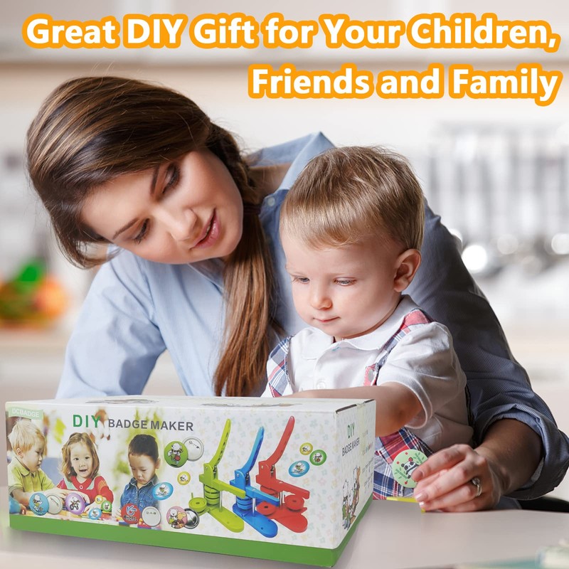 Button Maker Machine 75mm (3 in) Installation-Free, DIY Button Pin