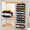Euct 20-30 Pairs Over the Door Shoe Organizer, 10-Tier Hanging
