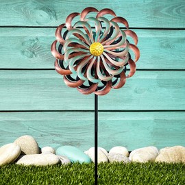 Wind Spinners Outdoor Yard Decor, 78 inch Copper Wind Spinners for Outdoor Lawn Patio Decoration Yard and Garden Decor Pinwheels Wind Sculptures & Spinners