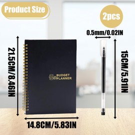 Budget Book, Monthly Budget Planner, (A5, 50 Pages) Includes a Black Neutral Pen, Perfect for Individuals, Entrepreneurs or Small Business Owners