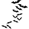 'Bats' Rubber Stamp - Unmounted Design for Crafting & Scrapbooking,