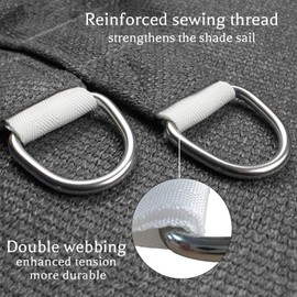 LOVE STORY 19'5'' x22'11'' Rectangle Dark Grey Sun Shade Sail Canopy UV Block Awning for Outdoor Patio Garden Backyard