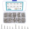 TOOINKCV 375 Pieces M3 M4 Self-Tapping Screw Assortment, Flat Head