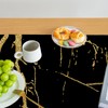 Tablecloth Black and Gold Middle Runner Modern Tablecloths with Marble