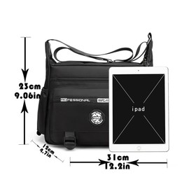 BTYAW fanny Pack for Men Crossbody Bag with Large Capacity Waterproof Bum Bag with Key Holder Belt Bag with Adjustable Strap Waist Pack for Running Travel Hiking Cycling (Dark blue)