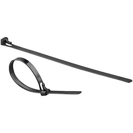AGT Releasable Cable Ties: Set of 100 Resealable Cable Ties, Black, 200 x 7.6 mm (Rap Bands, Cable Holder, Car Electronics)