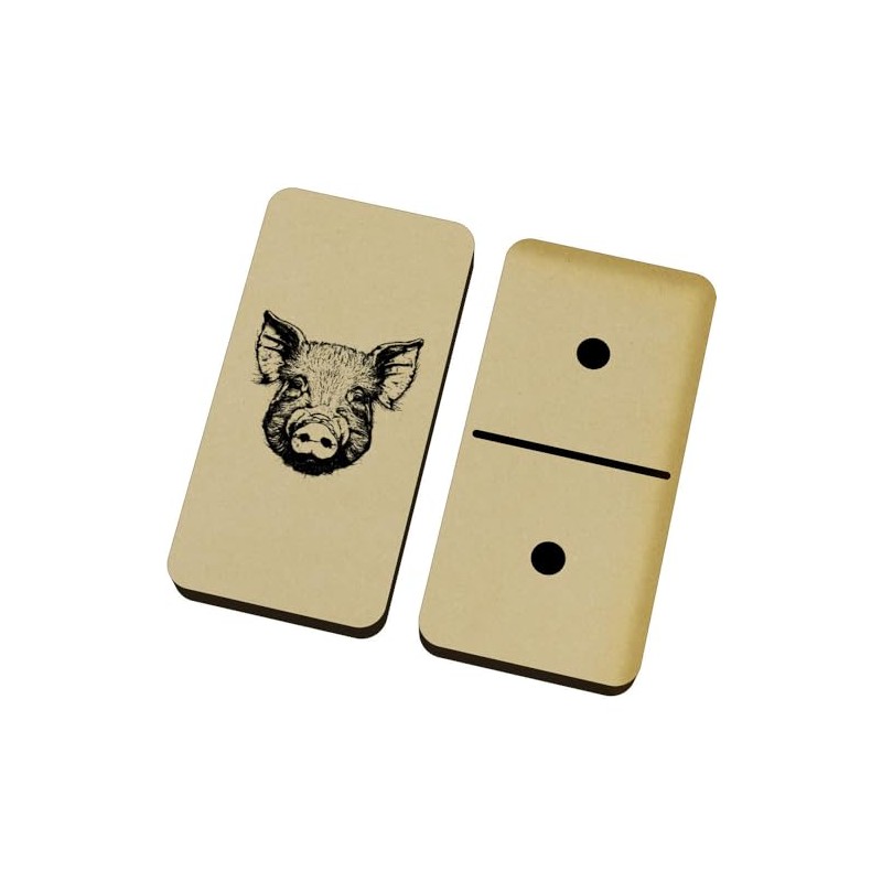 Azeeda 'Pig Head' Domino Set & Box (DM00042840)