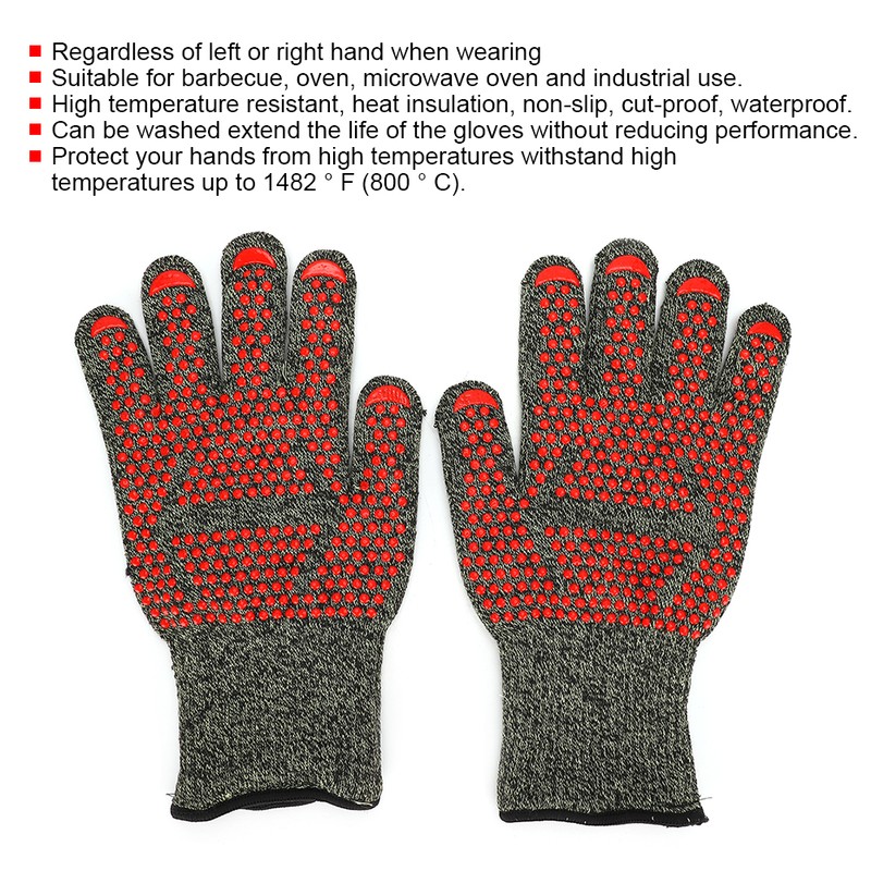 800 ° C High Temperature Resistant Gloves Flame Retardant Hands