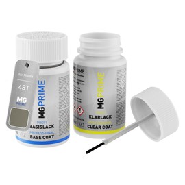 MG PRIME Autolack Lackstift Set für Mazda 48T Zilcon Sand Metallic/Zircon Sand Metallic Basislack Klarlack je 50ml