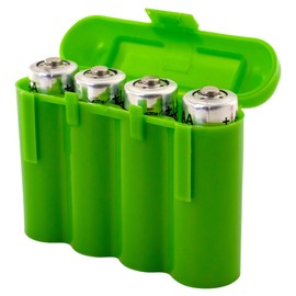 Powertron Green AA AAA Battery Battery Plastic Storage CASE Holder Box USA Ship