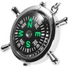 WOONEKY 1 Pair Compact Compass Keychain Lightweight Tool for Hiking