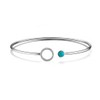 GW Bracelet Girls 925 Sterling Silver Bangle with Turquoise for