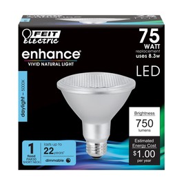 Feit Electric Enhance LED PAR30 Reflector Light Bulb, 75W Replacement, 5000K Daylight, Dimmable, Ideal for Recessed, Track & Security Lighting, 25,000-Hour Lifetime, PAR30SDM/950CA